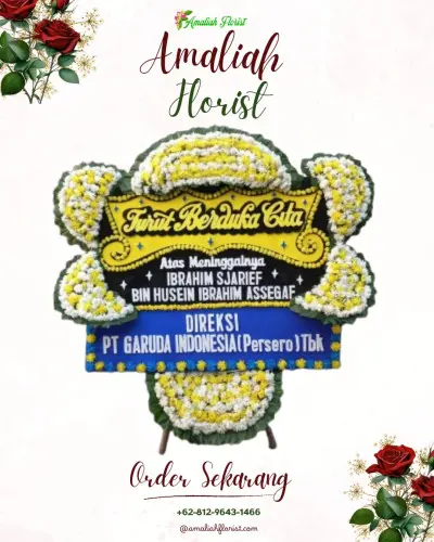 Papan Bunga Duka di Cikeas